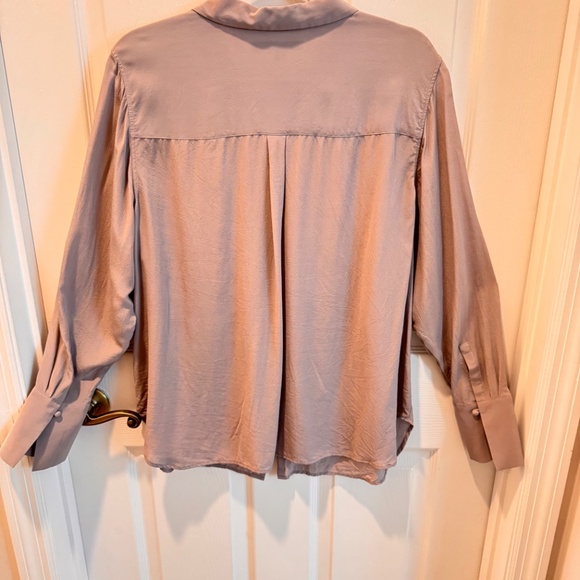 Woman's Silk Blouse, Gray/Lavender, Size 16, Boden USA - Picture 9 of 11